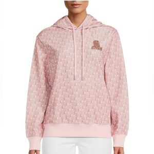 Lanvin crystal logo embellished trim Hoodie